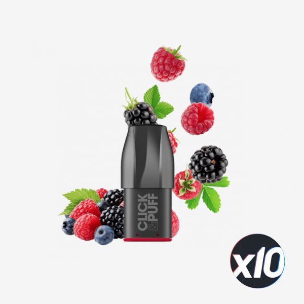 PACKx10 - POD - CLICK & PUFF - FRUITS ROUGES