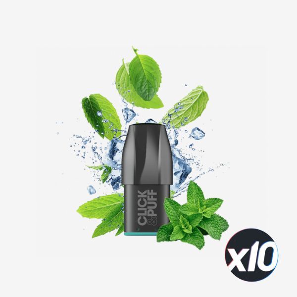 PACKx10 - POD - CLICK & PUFF - MENTHE GLACEE