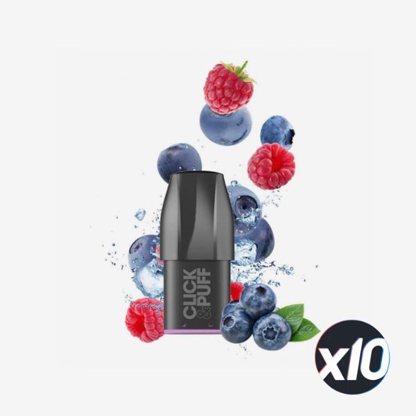 PACKx10 - POD - CLICK & PUFF - MYRTILLE FRAMBOISE
