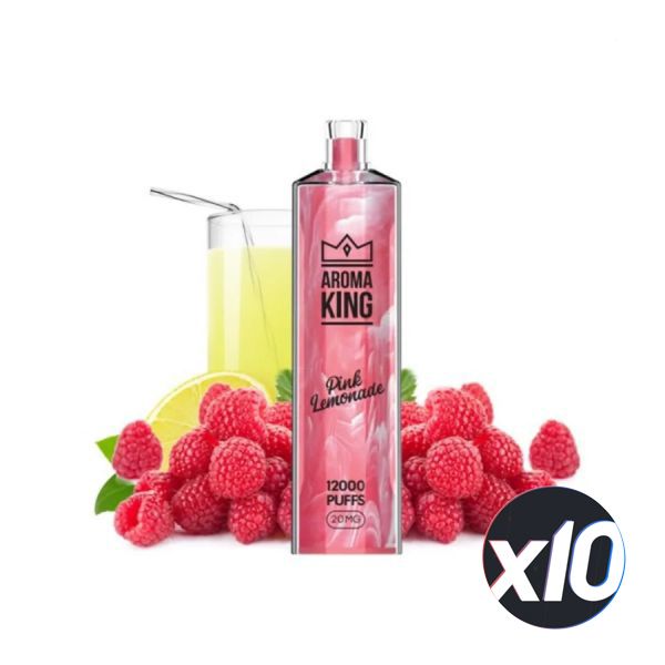 PackX10 -AROMA KING - Pink Lemonade - 12 000 taffs