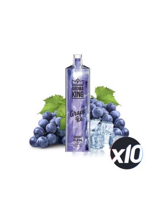 PackX10 - AROMA KING - Grape Ice - 12 000 taffs