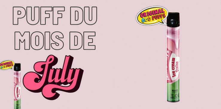 Puff du mois : Ice cream Fraise 