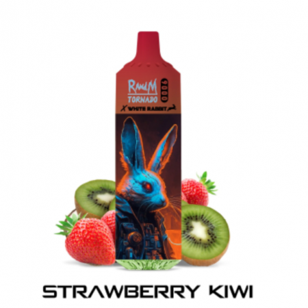 WHITE RABBIT x RandM - Strawberry Kiwi - 9000 puffs