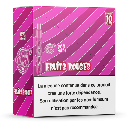 PACK W PUFF 2.0 - FRUITS ROUGES- 800 TAFFS